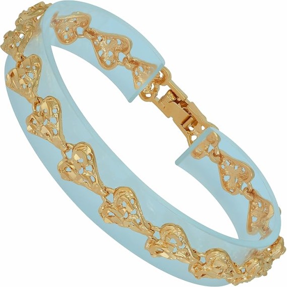 Heart Bracelets for Women and Teen 24k Real Gold Plated