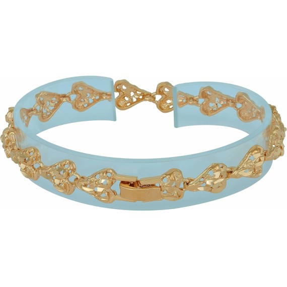 Heart Bracelets for Women and Teen 24k Real Gold Plated
