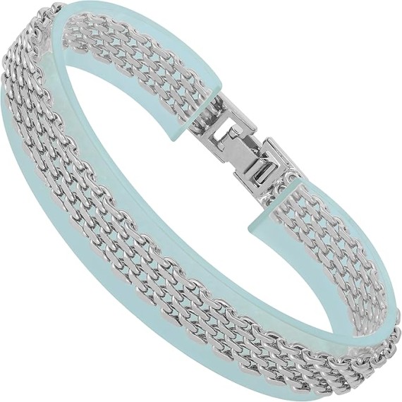 8.5mm Designer Mesh Ladies Bracelet 24k Real Gold Plated for Women