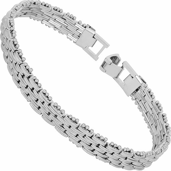 9.5mm Designer Weave Ladies Bracelets for Women 24k Real Gold Plated