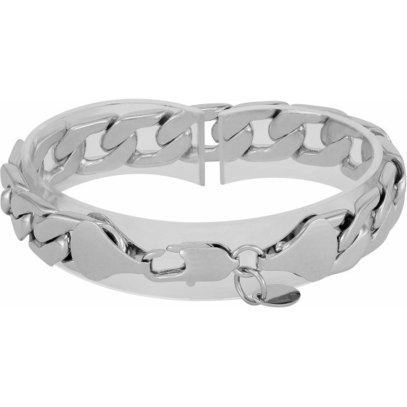 12mm Flat Cuban Link Chain Bracelet for Men & Women 24k Gold Plated