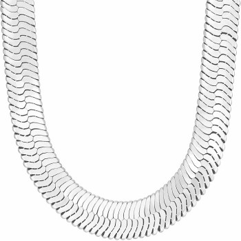 11mm Flexible Herringbone Chain Necklace 24k Real Gold Plated