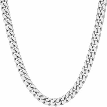 Miami Curb Square Cut Cuban Link Chain Necklaces 24k Gold Plated (5mm & 9.5mm)