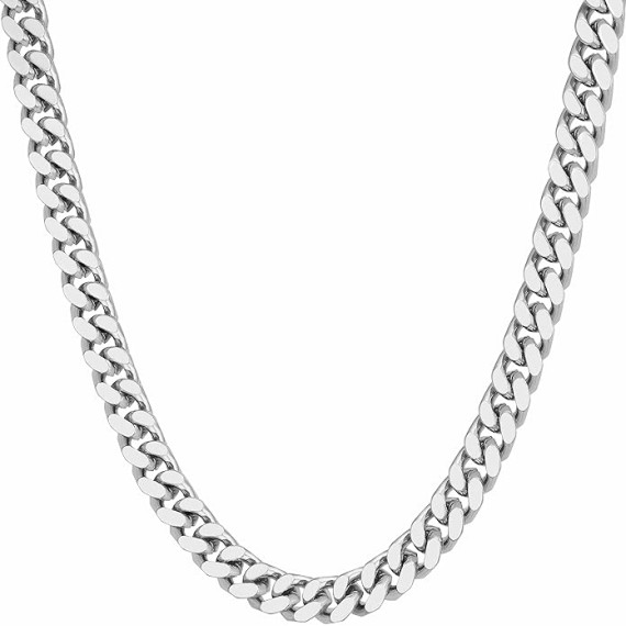 Miami Curb Square Cut Cuban Link Chain Necklaces 24k Gold Plated (5mm & 9.5mm)