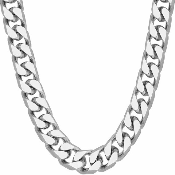Miami Curb Square Cut Cuban Link Chain Necklaces 24k Gold Plated (5mm & 9.5mm)
