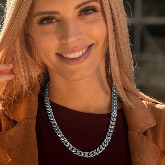 Miami Curb Square Cut Cuban Link Chain Necklaces 24k Gold Plated (5mm & 9.5mm)