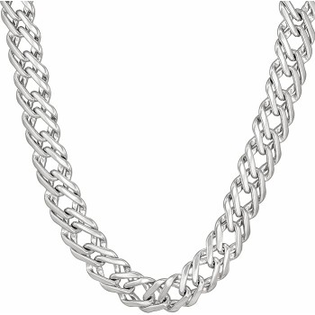7.7mm Venetian Chain Necklace for Women & Teen 24k Gold Plated