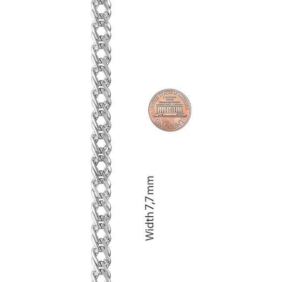 7.7mm Venetian Chain Necklace for Women & Teen 24k Gold Plated