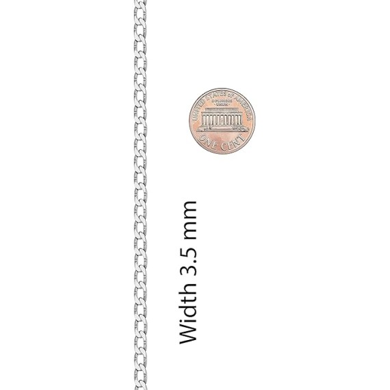 Diamond Cut Edge Curb Link Chain Necklace 24k Real Gold Plated