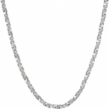 2.6mm Twisted Box Chain Necklace 24k Gold Plated Women and Men