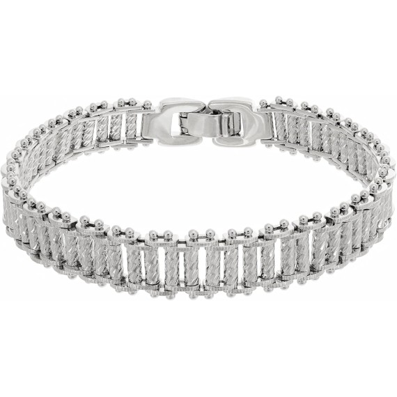 Riccio Bar Bracelet 24k Real Gold Plated for Women and Men (10mm & 13mm)