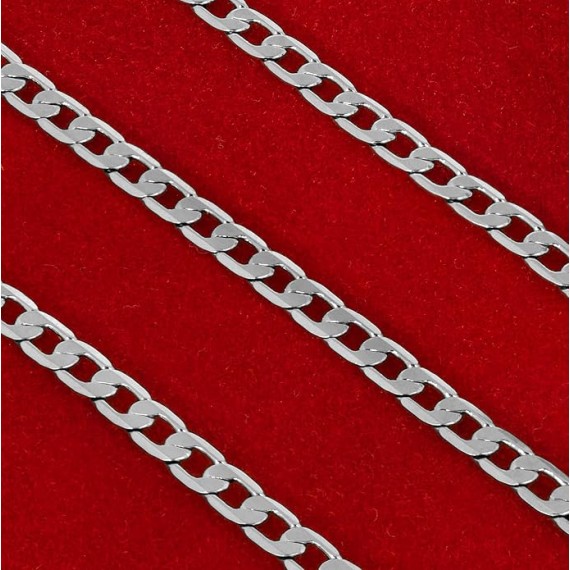 Beveled Cuban Link Curb Chain Necklaces 24k Real Gold Plated (3mm, 6mm & 9.5mm)
