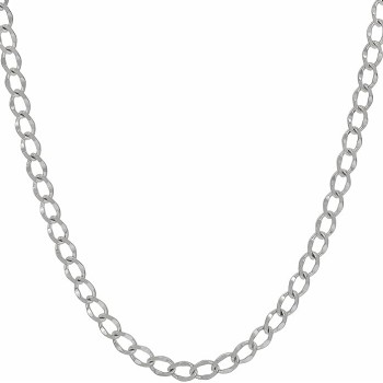 Diamond Cut Curb Link Chain Necklaces for Men & Women 24k Gold Plated (4mm 5.5mm 7mm)