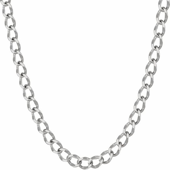 Diamond Cut Curb Link Chain Necklaces for Men & Women 24k Gold Plated (4mm 5.5mm 7mm)