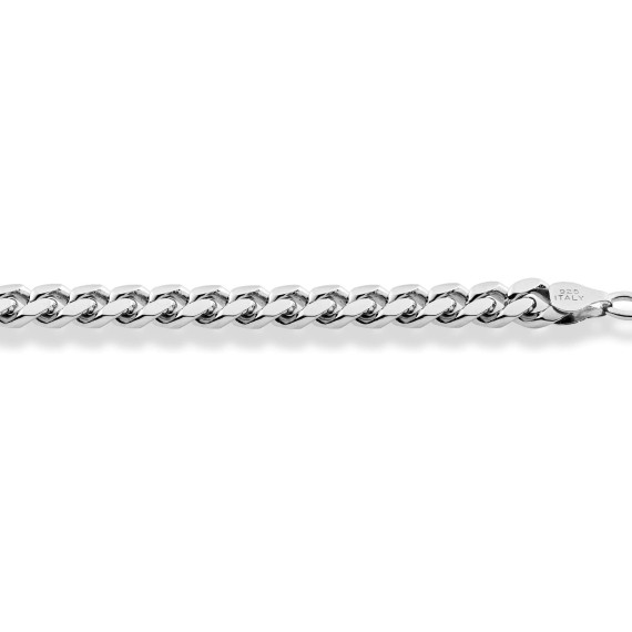 Italian Heavy 925 Sterling Silver Thick 3.2mm, 5mm, 7mm Curb Cuban Link Chain Necklace for Men Made in Italy