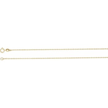 10k Yellow Gold 1mm Solid Rope Chain Necklace Fine Jewelry for Women Gifts for Her, 16"