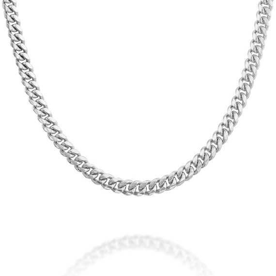 Italian Solid 925 Sterling Silver, 22K Gold Plated Chain Necklaces | Snake, Square Box, Cable, Super Flex Curb, Miami Cuban and Rope Diamond-Cut Herringbone Necklace for Women and Men | MADE IN ITALY