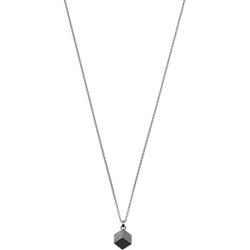 Men's Gunmetal Gray Stainless Steel Pendant Necklace (Model: EGS2640060)