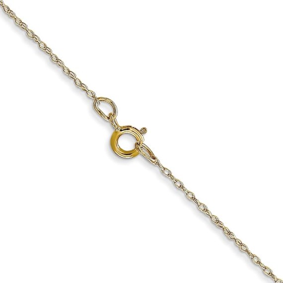 14K Solid Yellow Gold 0.5mm Cable Rope Chain Twisted Link Necklace