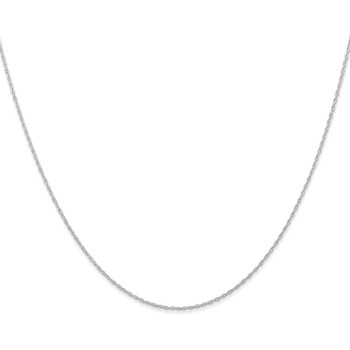 10K Solid White Gold 0.6mm Cable Rope Chain Twisted Link Necklace