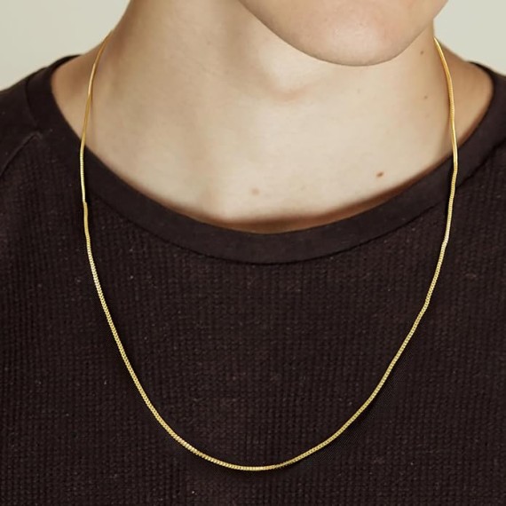 Necklaces for Women 14K Gold Chain Necklace for Women Thin Gold Box Chain Thin Necklace Chain Minimalist Classic Thin Gold Necklace 16,18,20,22,24,26in